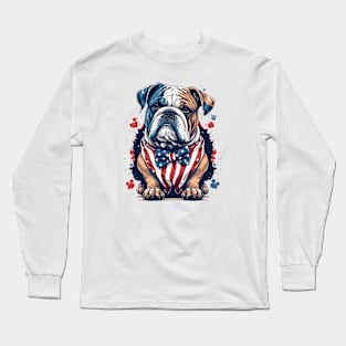 Bulldog 4th of July Long Sleeve T-Shirt